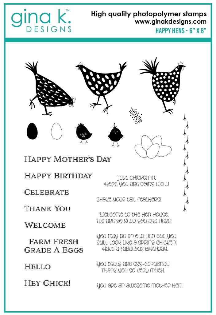 Gina K Designs - Happy Hens stamp set