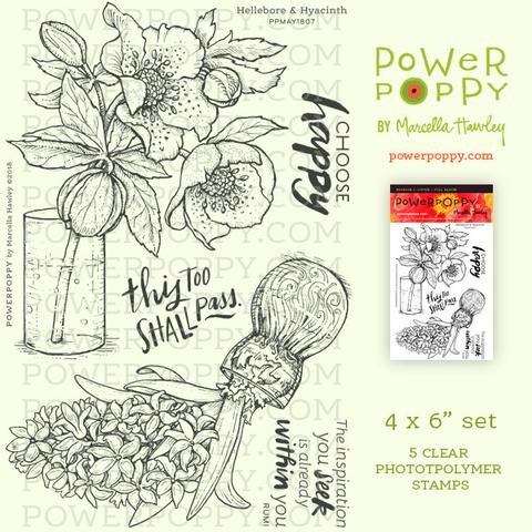 Power Poppy - Hellebore and Hyacinth..*