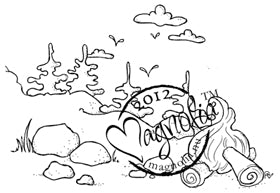 Magnolia Rubber Stamps - Hiking Background*