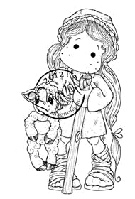 Magnolia Rubber Stamp - Holy Tilda with Lamb