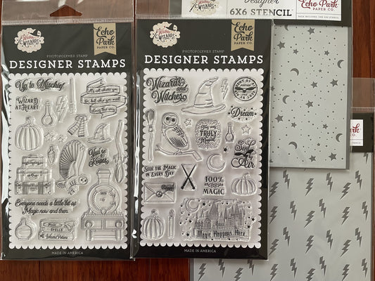 Echo Park - Witches & Wizards Stamp & Stencil Collection 1