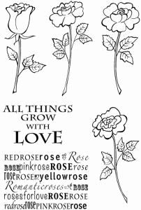 Woodware Clear Stamps - 4 Roses JGS568..