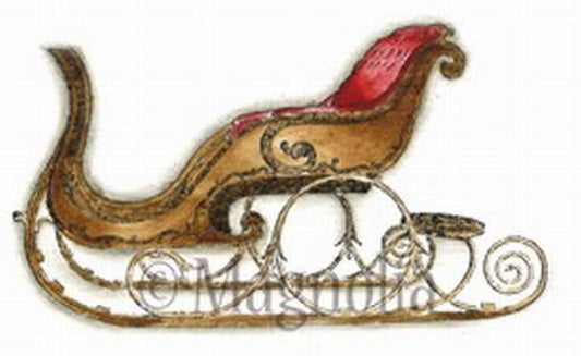 Magnolia Rubber Stamp - Jingle Bell Sleigh