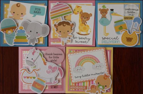 MC&S Card Kit - Doodlebug Bundle of Joy - Kit 9 Mini Gift Card set…….