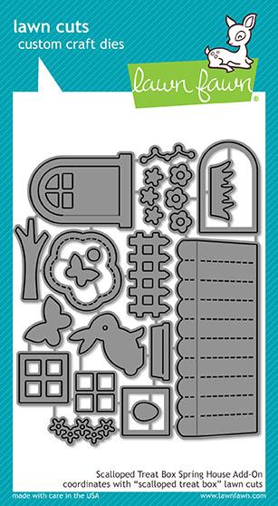 Lawn Fawn - LF1609 Scalloped Treat Box Spring House add-on - sold out