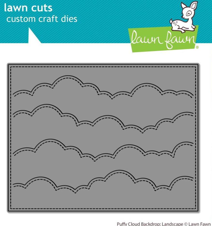 Lawn Fawn LF2351 Puffy Cloud Backdrop: Landscape