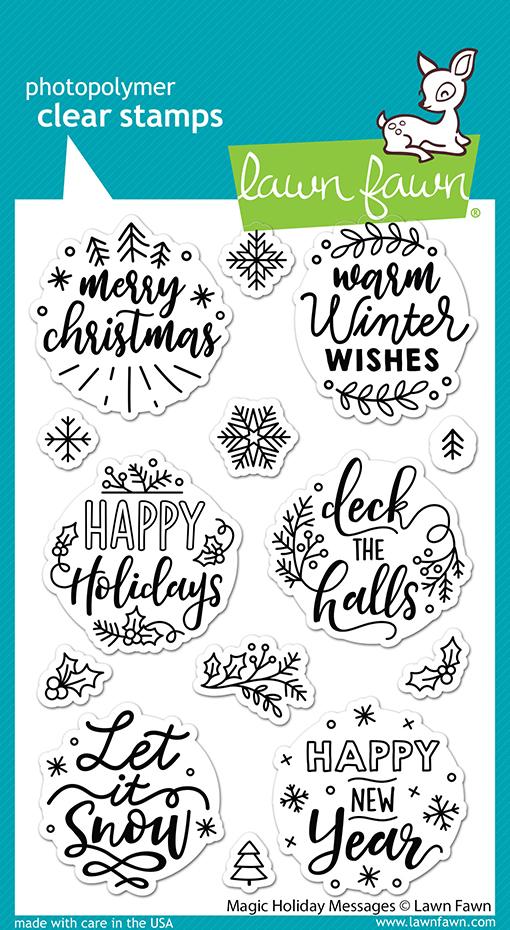 Lawn Fawn - 2676/2677 Magic Holiday Messages (stamp & die set)