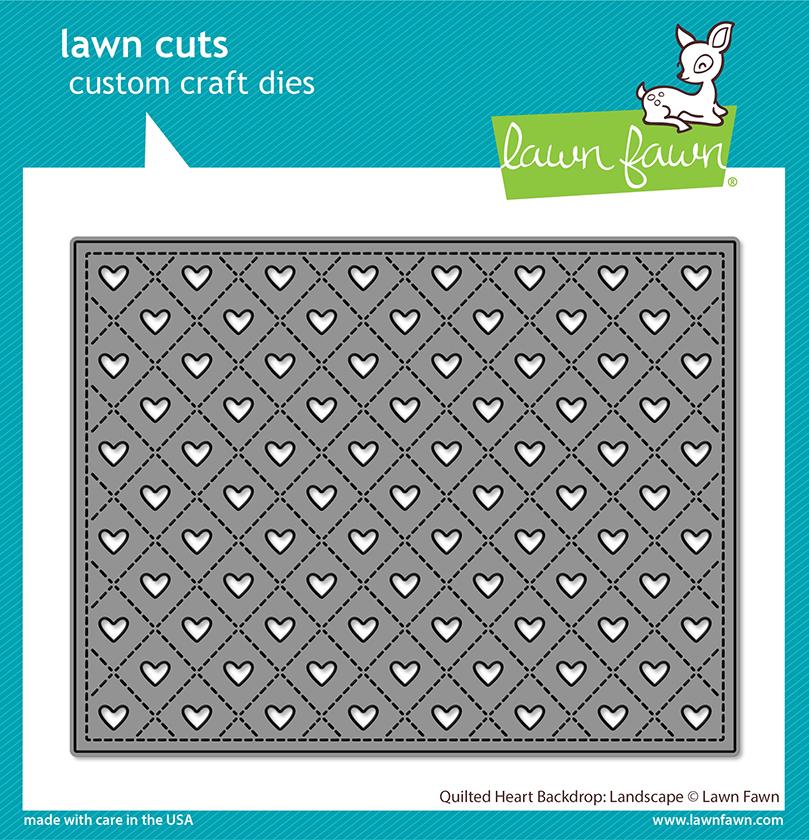 Lawn Fawn - LF2738 Quilted Heart Backdrop Landscape die