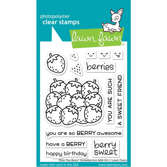 Lawn Fawn - LF2766/LF2767 How You Bean? Strawberries - Add on - (stamp & die set)