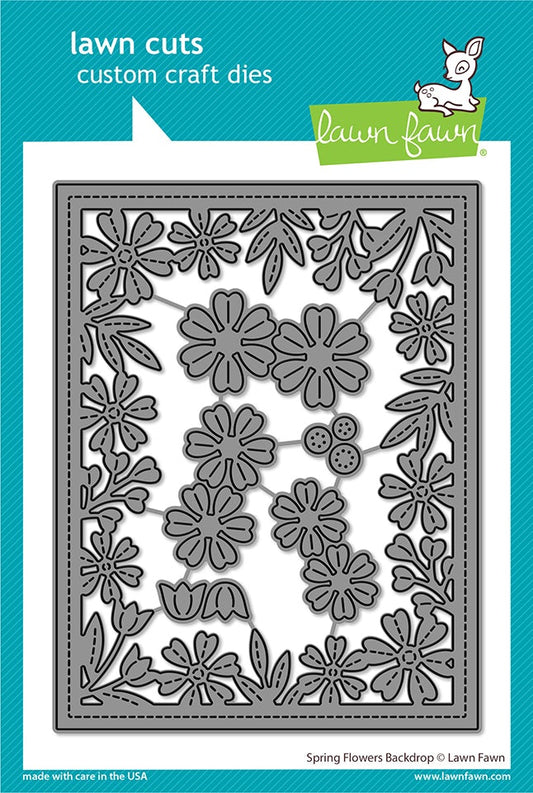 Lawn Fawn - LF2818 Spring Flowers Backdrop die set - out of stock