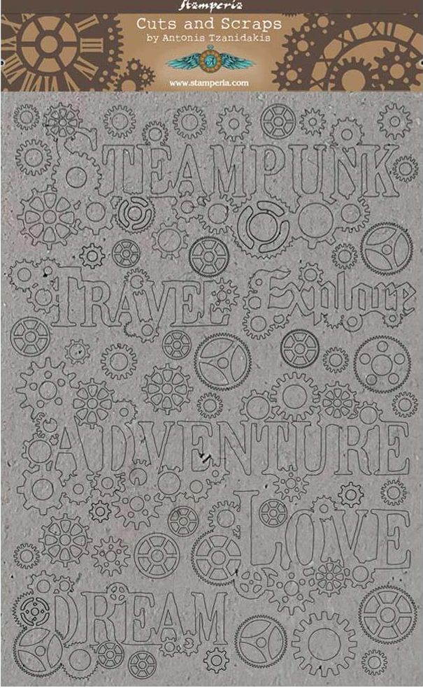 Stamperia - LSPDA416 - Greyboard Cut-outs - Sentiments, Sir Vagabond - out of stock