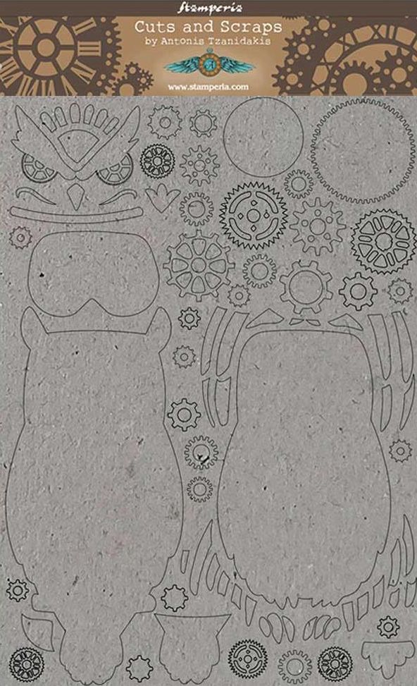 Stamperia - LSPDA417 - Greyboard Cut-outs - Owl, Sir Vagabond