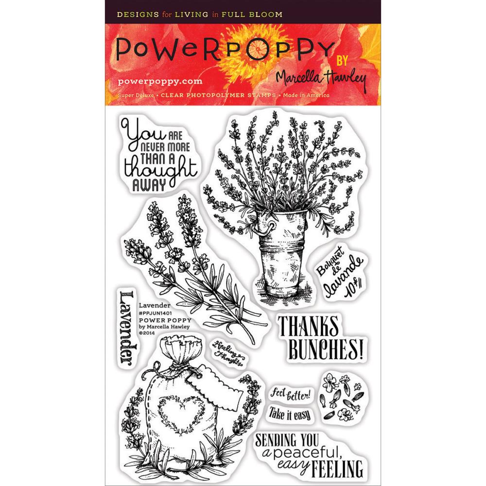 Power Poppy Clear Stamp - Lavender