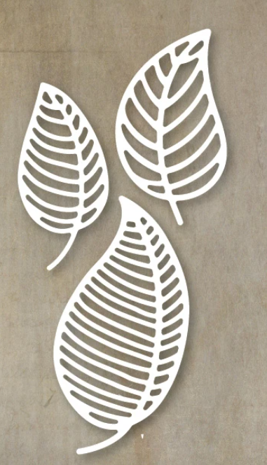 Paper Rose Studio - Lined Leaf Outline