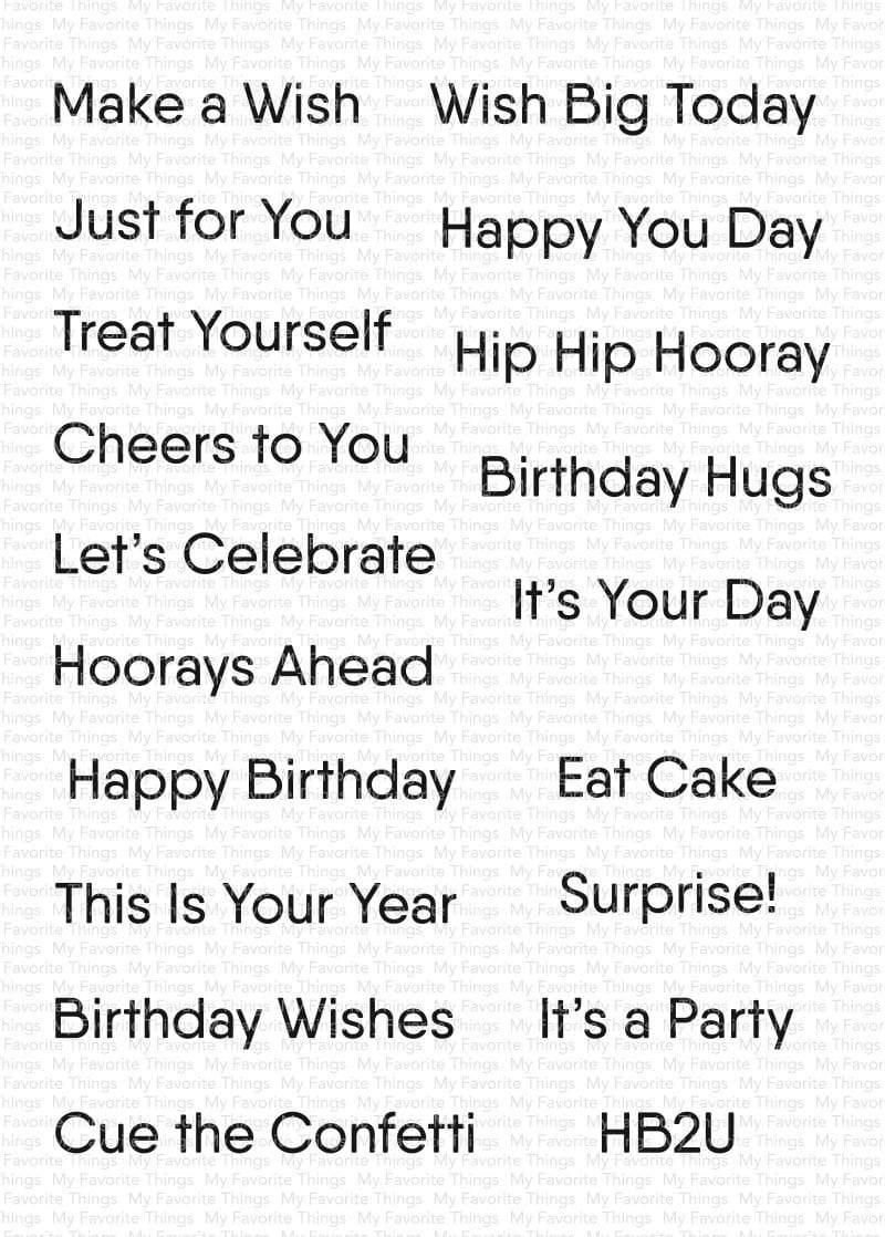 My Favorite Things - Little Birthday Notes