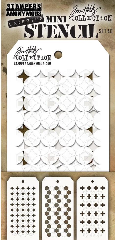 Tim Holtz - MST040 Mini Layer Stencil - Set 40 ........-