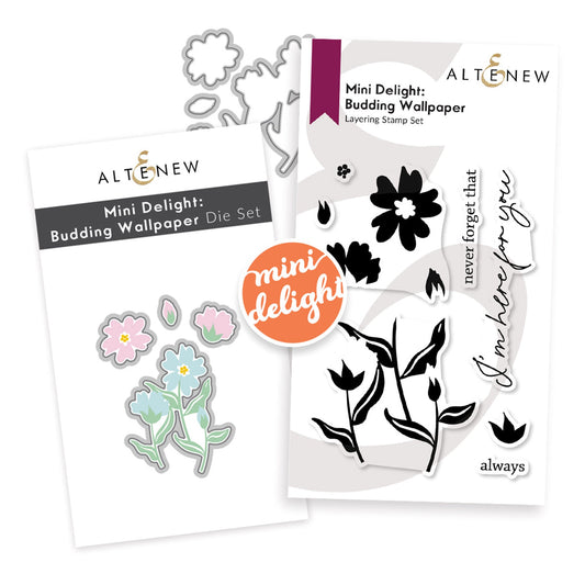 Altenew - Mini Delight: Budding Wallpaper (stamp and die set)