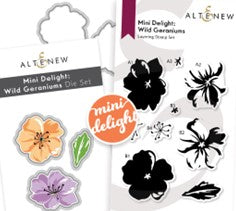 Altenew - Mini Delight: Wild Geraniums (stamp & die set)