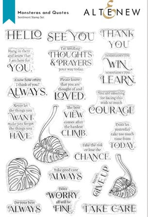 Altenew - Monsteras & Quotes (stamp and stencil)