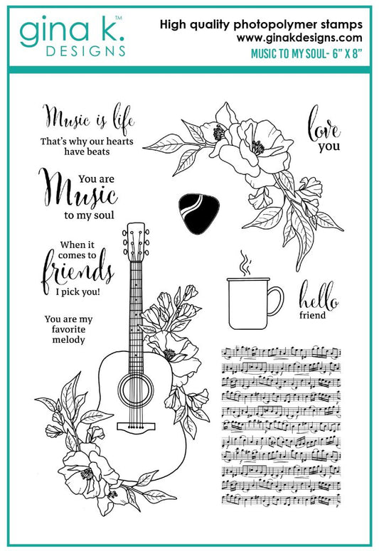 Gina K Designs - Music To My Soul (stamp & die set)