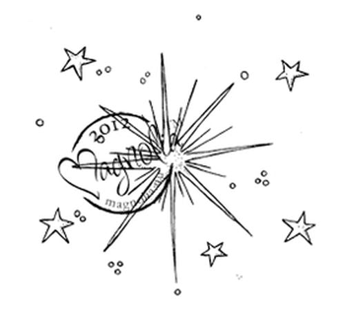 Magnolia Rubber Stamp - Nativity Star