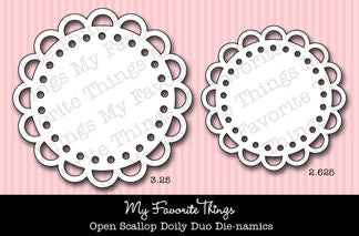 MFT Dienamics - Open Scallop Doily Duo.........,