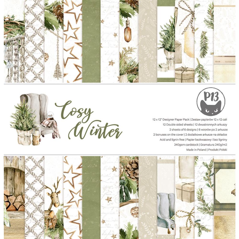 P13 Paper - P13COS08 - Cozy Winter 12x12 Paper Pad sold out