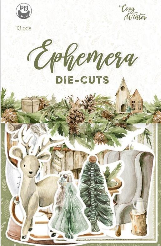 P13 Paper - P13COS33 - Cozy Winter Ephemera Die-cuts