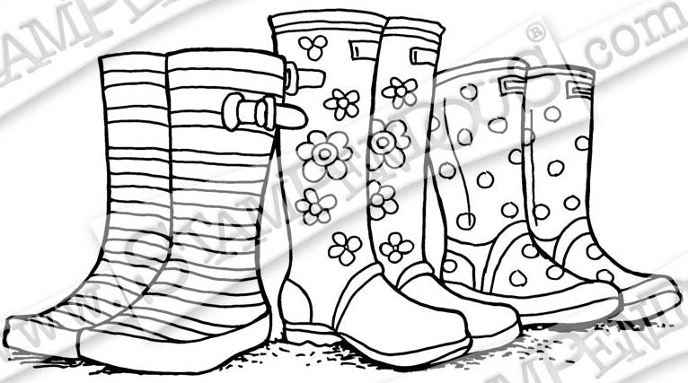 Stampendous - P300 Cling Puddle Boots