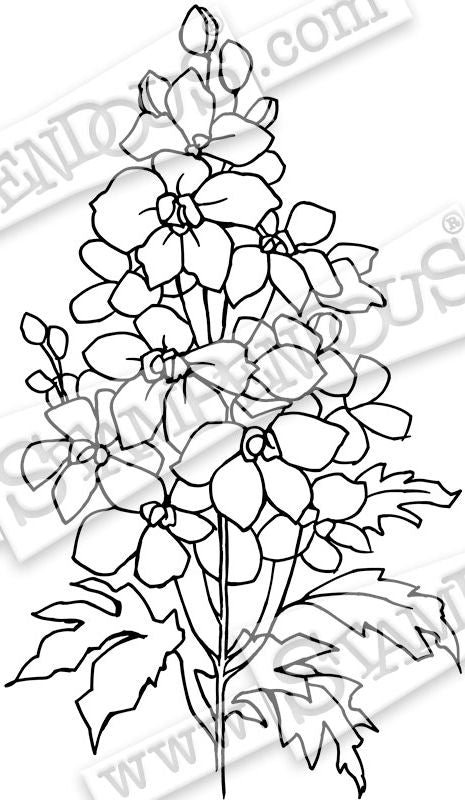 Stampendous - CRP328  Cling Delphinium