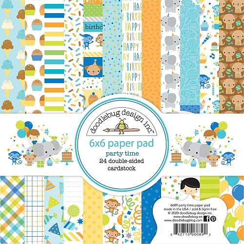 Doodlebug - Party Time 6x6" Paper Pad (PT6689)