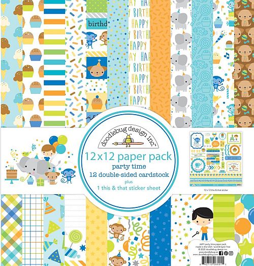 Doodlebug - Party Time 12x12 Paper Pad (PT6691) - 2 only.........