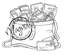 Magnolia Rubber Stamps - Postbag with Love Letters*