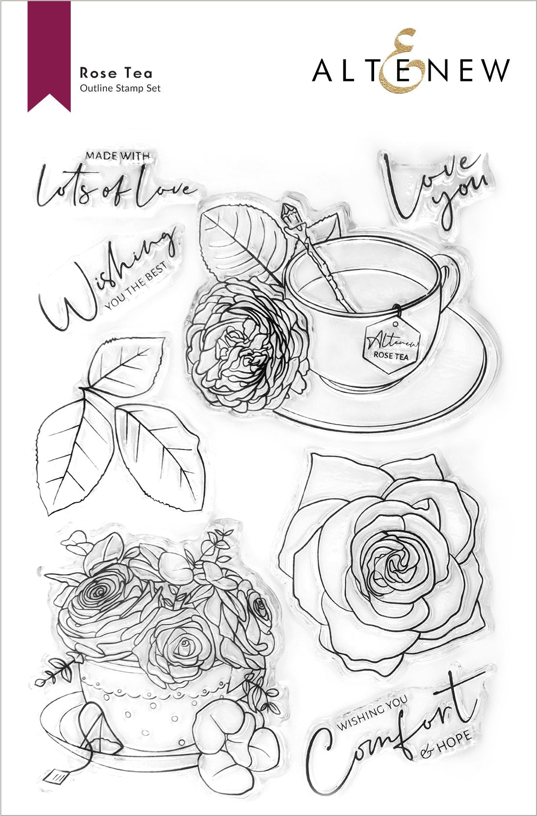 Altenew - Rose Tea (stamp & die set)………