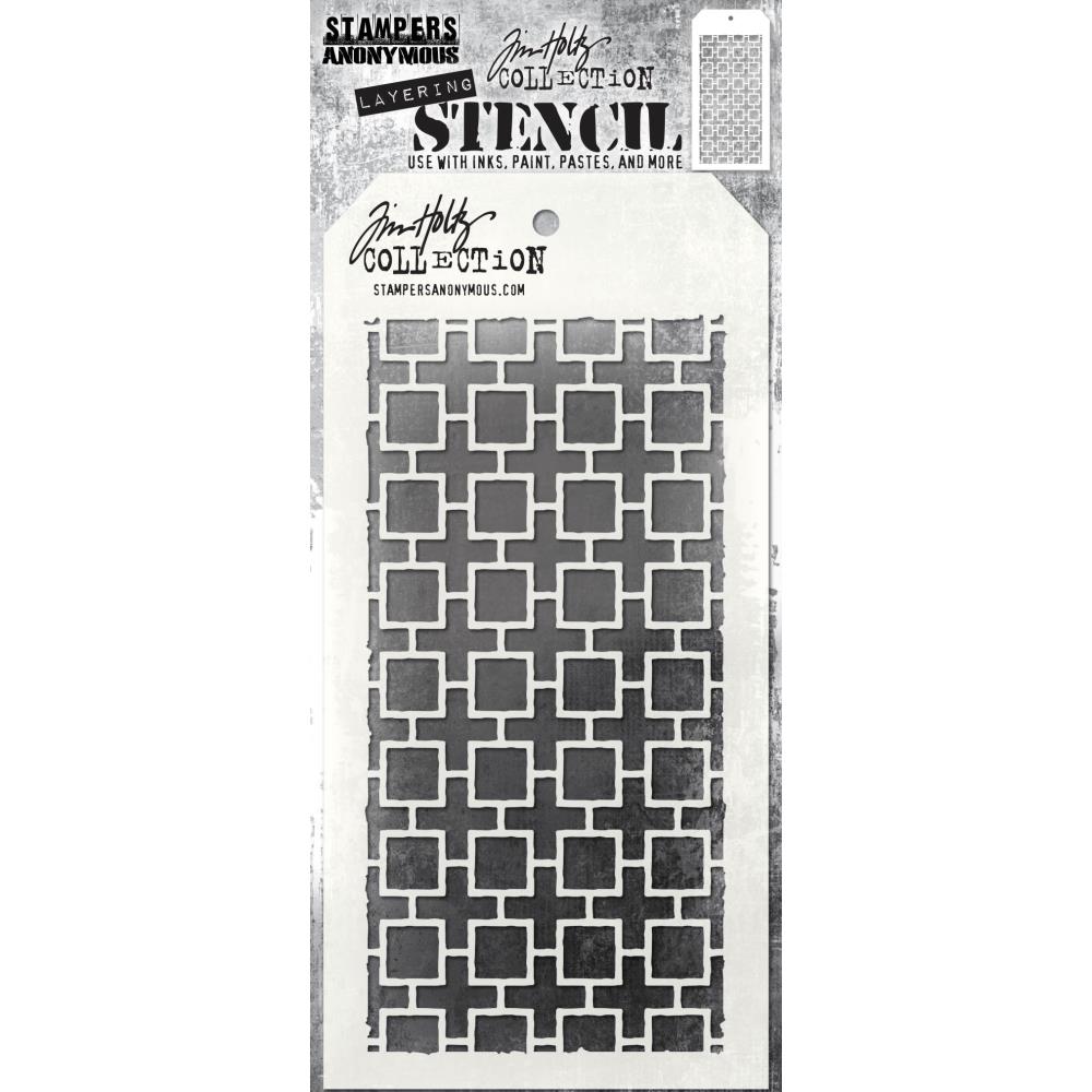 Tim Holtz S157 Linked Squares Layering Stencil..........