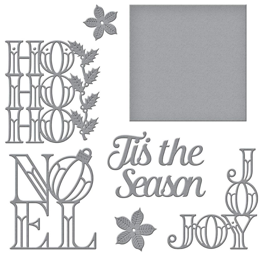 Spellbinders S5-430 Holiday Word Blocks- Christmas Cascade.......