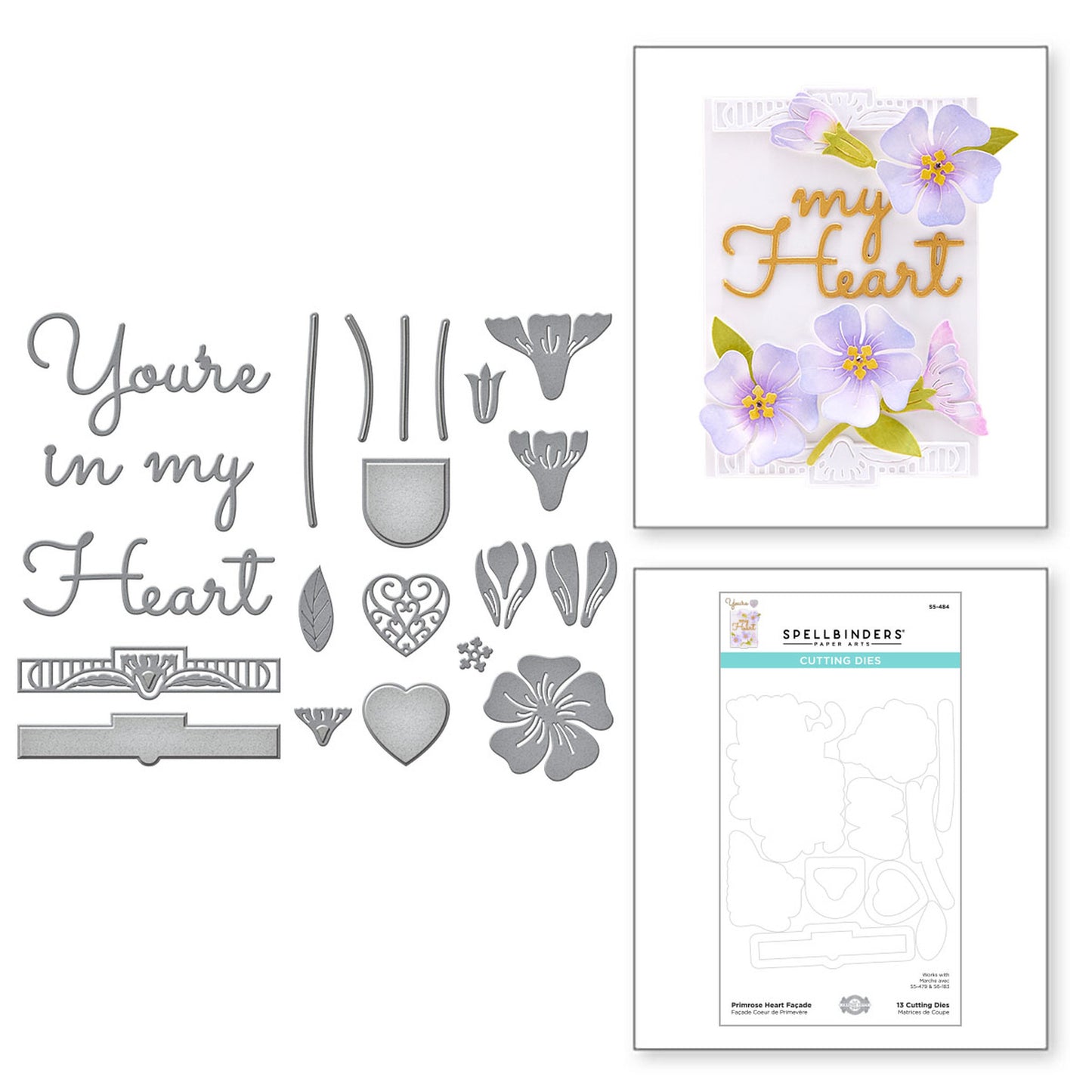 Spellbinders - S5-484 Primrose Heart Facade.....