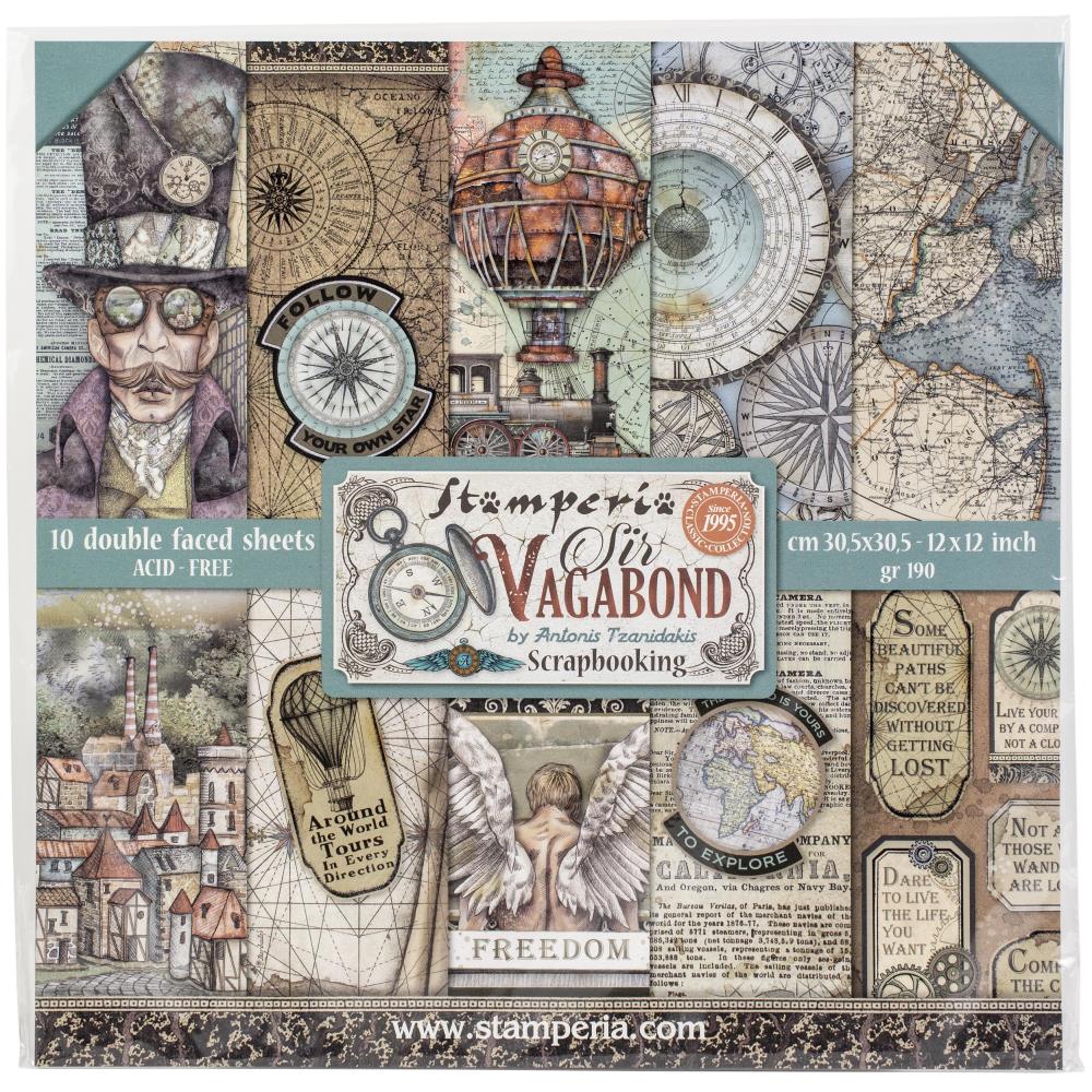 Sir Vagabond - 12x12 paper pad SBBL80 10pk