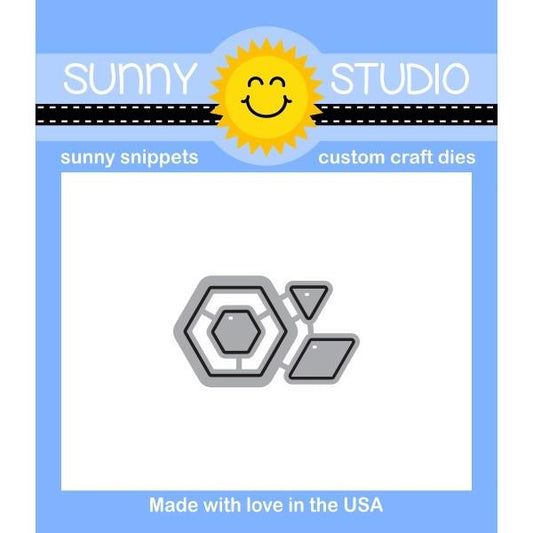 Sunny Studio Stamps - Quilted Hexagons die set