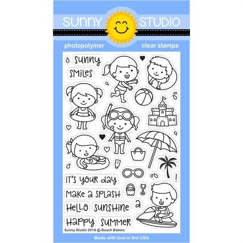 Sunny Studio Stamps - Beach Babies stamp set.......