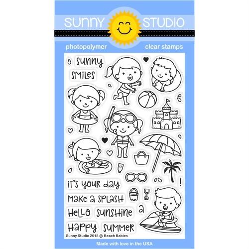 Sunny Studio Stamps - Beach Babies stamp set