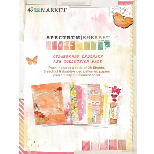 49 & Market Spectrum Sherbert Classic - 6x8" Strawberry Lemonade  *Paper Pad Ss-36240