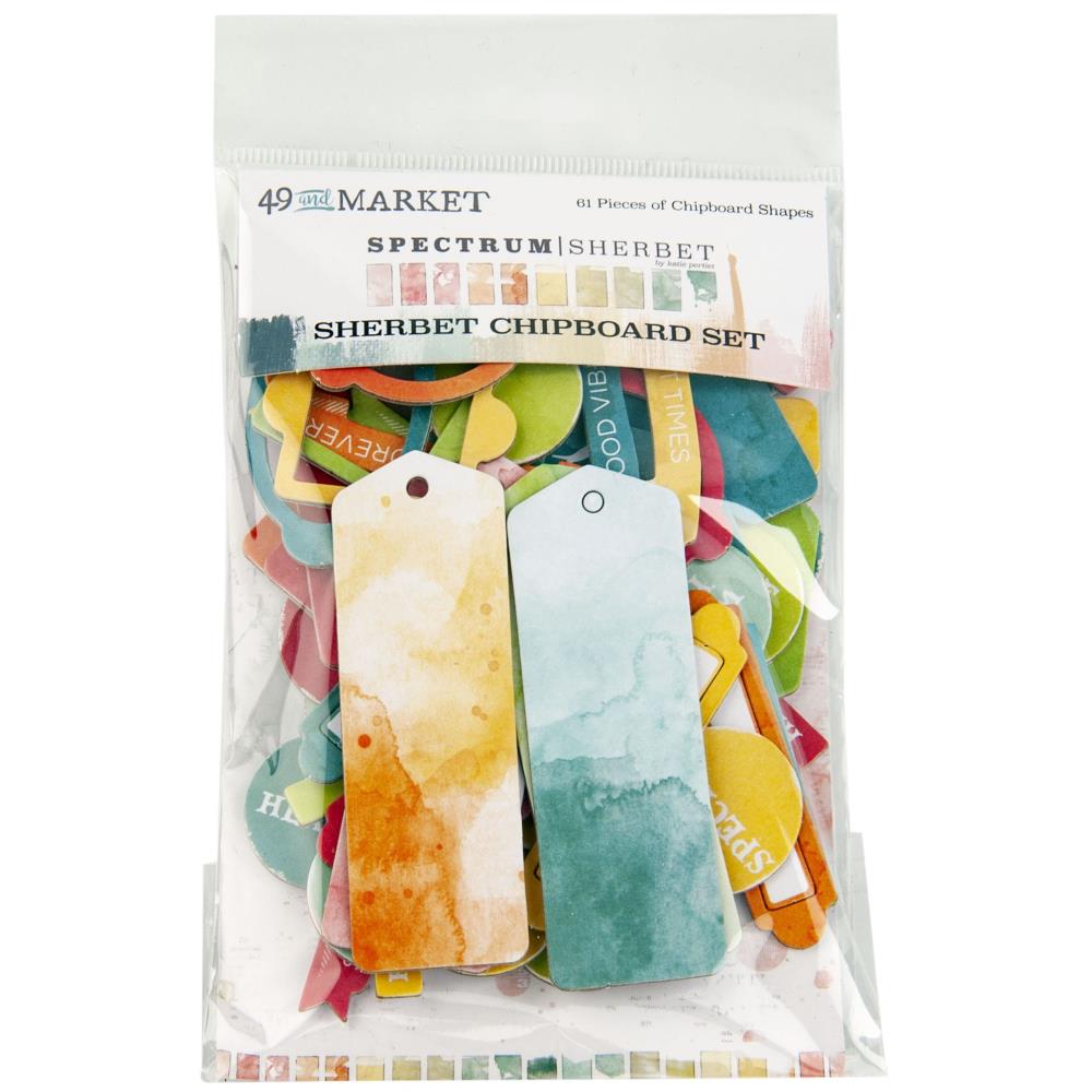 49 & Market Spectrum Sherbert Chipboard Pieces - SS36530*