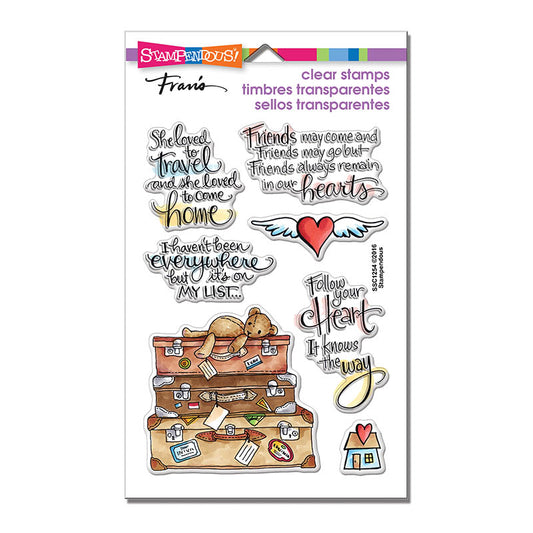 Stampendous SSC1254 Travel Home (clear stamp set)