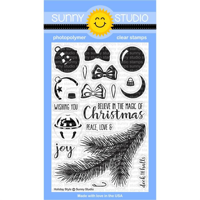 Sunny Studio Stamps - SSCL142 Holiday Style Stamp Set....