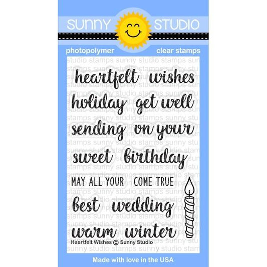 Sunny Studio Stamps - SSCL163 Heartfelt Wishes