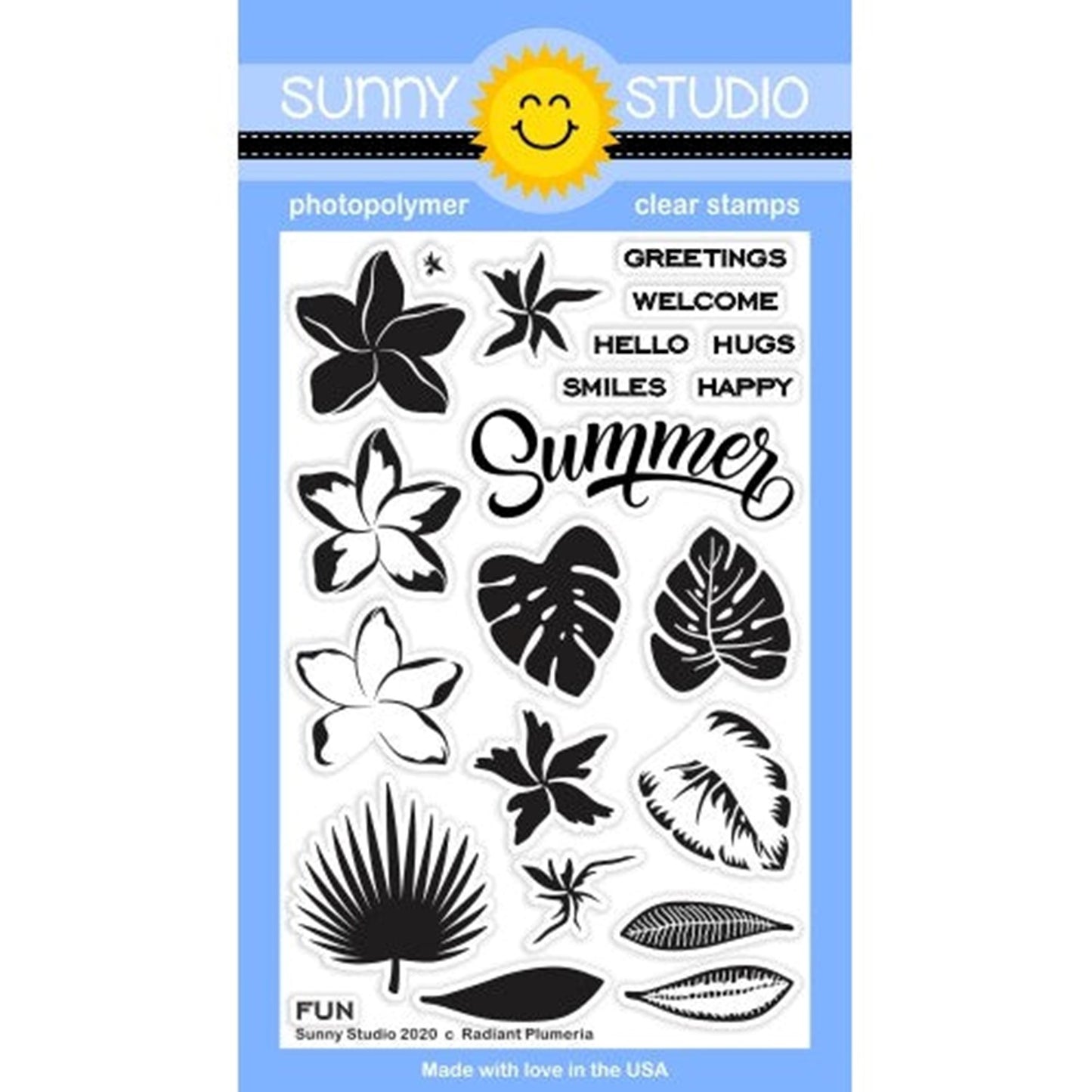 Sunny Studio Stamps - Radiant Plumeria stamp & die set.........