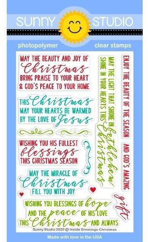 Sunny Studio Stamps - SSCL272 Inside Greetings Christmas stamp........