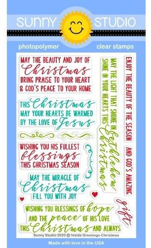 Sunny Studio Stamps - SSCL272 Inside Greetings Christmas stamp