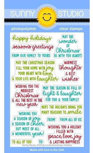 Sunny Studio Stamps - SSCL273 Inside Greetings Holiday Stamp.......